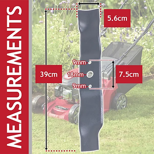 SPARES2GO Blade Compatible With Mountfield HP41 HP164 SP41 SP164 HP414 SP414 M411PD Lawnmower (39cm) 3 SPARES2GO Blade Compatible With Mountfield HP41 HP164 SP41 SP164 HP414 SP414 M411PD Lawnmower (39cm) - Image 3