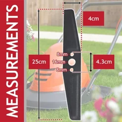 SPARES2GO Metal Blade Compatible With Flymo Hover Vac Turbo Lite 250 Lawnmower (25cm) -Cheap Grow And Trim Store spares2go metal blade compatible with flymo hover vac turbo lite 250 lawnmower 25cm 5057817451506 03c MP