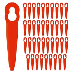 SPARES2GO Plastic Blades Compatible With Stihl FSA 45 Cordless Grass Trimmer Strimmer (Pack Of 40)