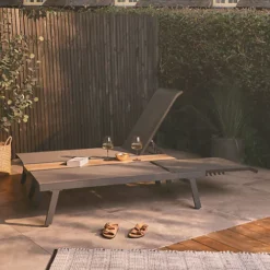 Spinningfield Double Sun Lounger, Dual Reclining Textoline Garden Lounger, Duo Recliner Set For Patio, Outdoor Garden Furniture -Cheap Grow And Trim Store spinningfield double sun lounger dual reclining textoline garden lounger duo recliner set for patio outdoor garden furniture5056115790836 03c MP