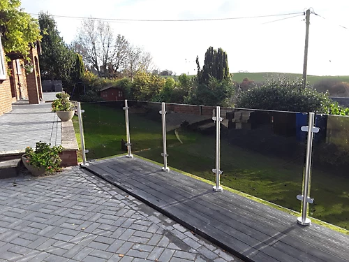 Stainless Steel Balustrade Mid Post (1100mm High) 3 Stainless Steel Balustrade Mid Post (1100mm High) - Image 3