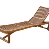 Stockholm Sun Lounger Chaise Lounge, Adjustable, Hardwax Oiled Golden Teak