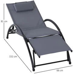 Sun Lounger Half Circle Arms Adjustable Head Footrest Aluminium Frame Grey 6 Sun Lounger Half Circle Arms Adjustable Head Footrest Aluminium Frame Grey -Cheap Grow And Trim Store sun lounger half circle arms adjustable head footrest aluminium frame grey5056399103247 03c MP