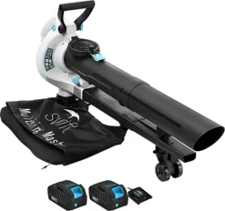 Swift 3 In 1 Cordless Leaf Blower Vacuum And Mulcher, 2 X Batteries & 1 X Charger Included