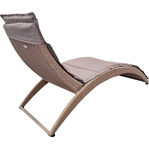 Truro Rattan Garden Sunlounger With Cushion 3 Truro Rattan Garden Sunlounger With Cushion - Image 3