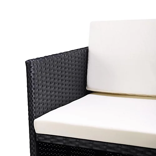 Venice Cube Rattan Garden Furniture 9 Piece Set With Free Cover Included, Black 3 Venice Cube Rattan Garden Furniture 9 Piece Set With Free Cover Included, Black - Image 3