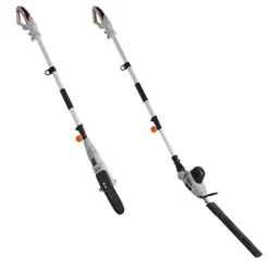 VonHaus 2 In 1 Chainsaw & Trimmer 750W With Extendable 2.4m Reach, Adjustable Head & 10m Power Cable