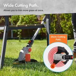 VonHaus Cordless Grass Trimmer, Electric Lawn Trimmer/Edger For Flower Beds & Lawns, 20V Battery, Extendable Telescopic Handle -Cheap Grow And Trim Store vonhaus cordless grass trimmer electric lawn trimmer edger for flower beds lawns 20v battery extendable telescopic handle5056115785641 04c MP