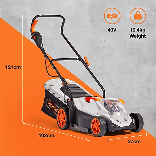 VonHaus Cordless Lawnmower 40V 4Ah Battery, 30L Collection Box, 5 Cutting Heights, 33cm Cutting Width, 5 Height Settings 2 VonHaus Cordless Lawnmower 40V 4Ah Battery, 30L Collection Box, 5 Cutting Heights, 33cm Cutting Width, 5 Height Settings - Image 2