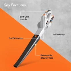 VonHaus Cordless Leaf Blower 20V MAX. Battery For Patios & Gardens, Lightweight Garden Blower, Low Vibration, Soft Grip Handle -Cheap Grow And Trim Store vonhaus cordless leaf blower 20v max battery for patios gardens lightweight garden blower low vibration soft grip handle5060351495592 04c MP