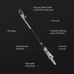 VonHaus Cordless Pole Chainsaw 40V, Handheld Electric Chainsaw W/ Battery, Charger, Harness, Telescopic Foam Grip, Rotary Cutting 6 VonHaus Cordless Pole Chainsaw 40V, Handheld Electric Chainsaw W/ Battery, Charger, Harness, Telescopic Foam Grip, Rotary Cutting -Cheap Grow And Trim Store vonhaus cordless pole chainsaw 40v handheld electric chainsaw w battery charger harness telescopic foam grip rotary cutting5056115790157 03c MP