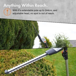 VonHaus Cordless Telescopic Pole Hedge Trimmer 20V MAX. Extendable Electric Hedge Cutter With Dual Action Blades, Adjustable Head -Cheap Grow And Trim Store vonhaus cordless telescopic pole hedge trimmer 20v max extendable electric hedge cutter with dual action blades adjustable head5060192524635 02c MP