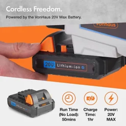 VonHaus Cordless Telescopic Pole Hedge Trimmer 20V MAX. Extendable Electric Hedge Cutter With Dual Action Blades, Adjustable Head -Cheap Grow And Trim Store vonhaus cordless telescopic pole hedge trimmer 20v max extendable electric hedge cutter with dual action blades adjustable head5060192524635 03c MP