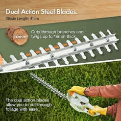 VonHaus Electric Hedge Trimmer, 41cm Blade Length - Bush Cutter With 450W Power, Protective Cover, Safety Trigger & 6m Power Cable 6 VonHaus Electric Hedge Trimmer, 41cm Blade Length - Bush Cutter With 450W Power, Protective Cover, Safety Trigger & 6m Power Cable -Cheap Grow And Trim Store vonhaus electric hedge trimmer 41cm blade length bush cutter with 450w power protective cover safety trigger 6m power cable5060192524741 03c MP