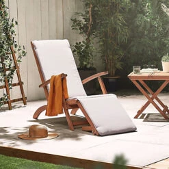 VonHaus Sun Lounger, Steamer Chair, Folding Chair For Garden & Removable Footstool, Foldable Reclining Acacia Hardwood Sunlounger -Cheap Grow And Trim Store vonhaus sun lounger steamer chair folding chair for garden removable footstool foldable reclining acacia hardwood sunlounger5056115783791 04c MP