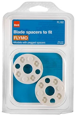 White Lawnmower Blade Spacers, Pack Of 2