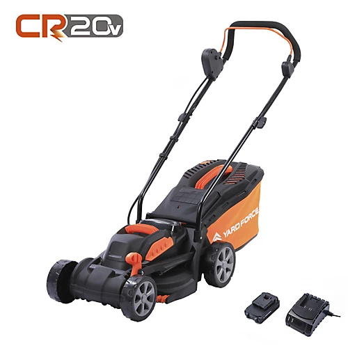 Yard Force 20V 33cm Cordless Lawnmower With 4.0Ah Lithium-Ion Battery & Quick Charger - LM C33 - CR20 Range 1 Yard Force 20V 33cm Cordless Lawnmower With 4.0Ah Lithium-Ion Battery & Quick Charger - LM C33 - CR20 Range